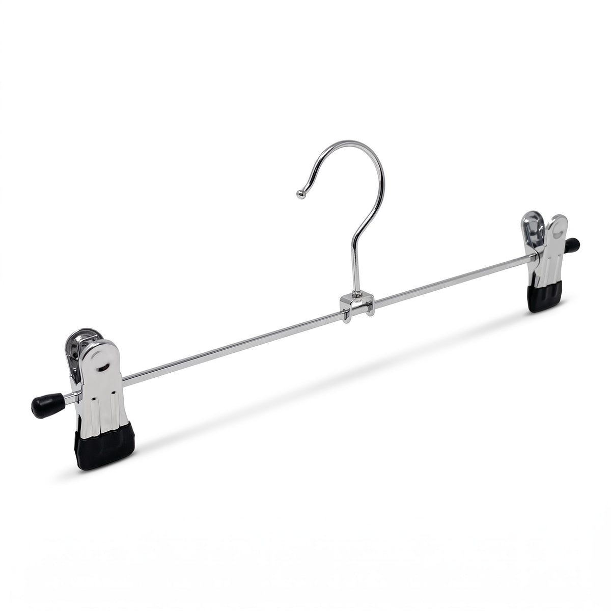 Clamp hanger, metal hanger (W 30 cm.) - 100 pcs. Black. Trouser hanger