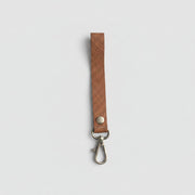 Leather strap, natural. Slim version. 1.6 x 17 cm. Jeans hook