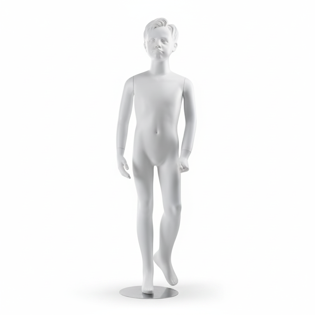 Mannequin til dreingir 9-10 ár. Skulpterað hár