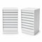 Frame-disk. Smal modul, hvid. B55 - Rillepanel front