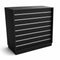 Frame-disk. Bred modul, sort. B110 - Rillepanel front