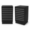 Frame-disk. Smal modul, sort. B55 - Rillepanel front