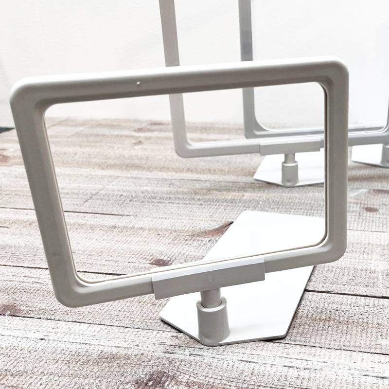 Skilteholder, A6, med indstiksplade, plast, lysegrå