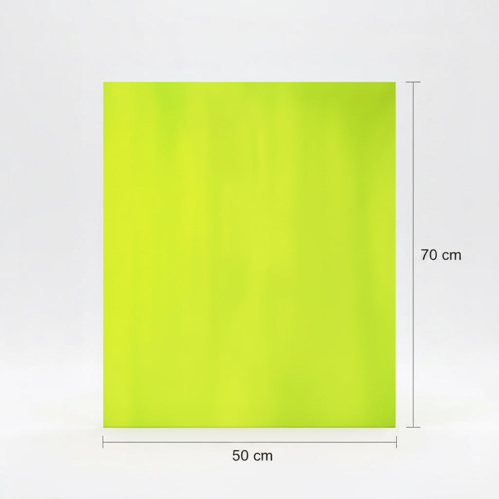 Skiltekarton, coated på 1 side, neon gul, 260 g, 50 x 70 cm