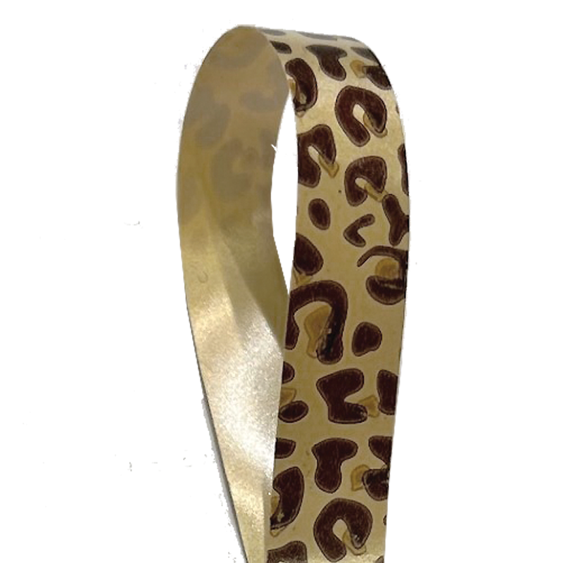 Gift ribbon. Leopard pattern. 10 x 225 m.