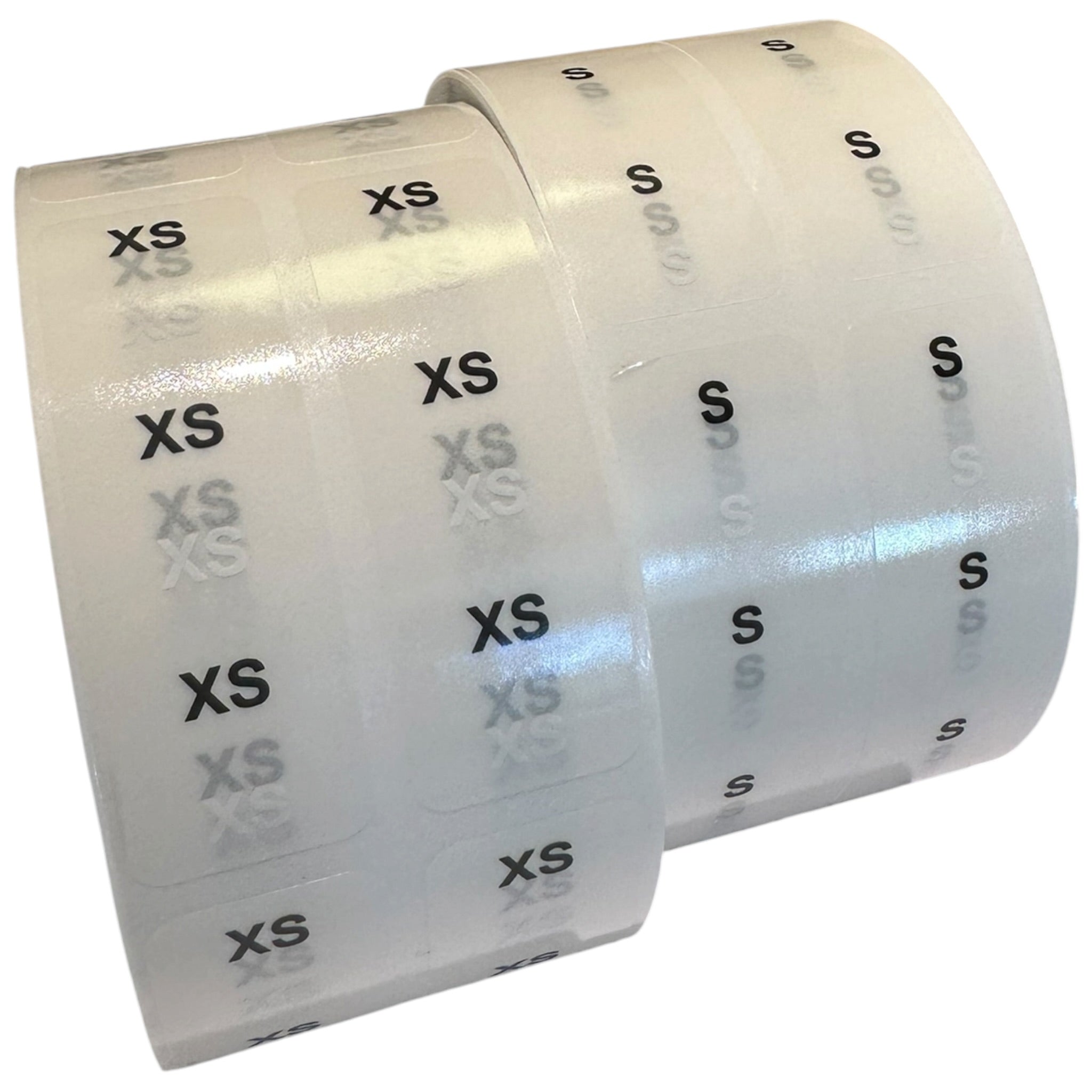 Size tags - Set with 5 rolls - All in one box. See all sample packs
