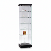 Vitrine - Toscana 1 - høj model. 50 x 46 x H 184 cm. - Sort