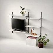 TV-veggur við Framework skinnum, sett sum víst