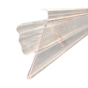 Dataliste med hyldegreb i klar plast – 98,8 cm x H3,9 cm