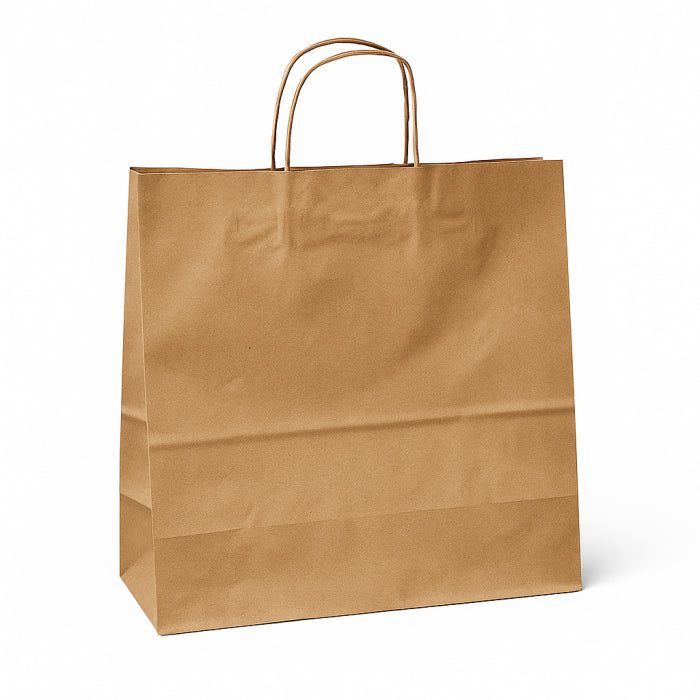 Paper bag with twisted handle, natural, pack of 50 pcs., 35 x 14 x H35 cm.