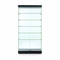 Vitrine - Toscana II, gulvvitrine, med lys, sort top og bund, 90 x 46 x H184 cm.