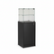 Slimline display cabinet with base cupboard. Lock on display and cupboard, black, W46 x D46 x H148