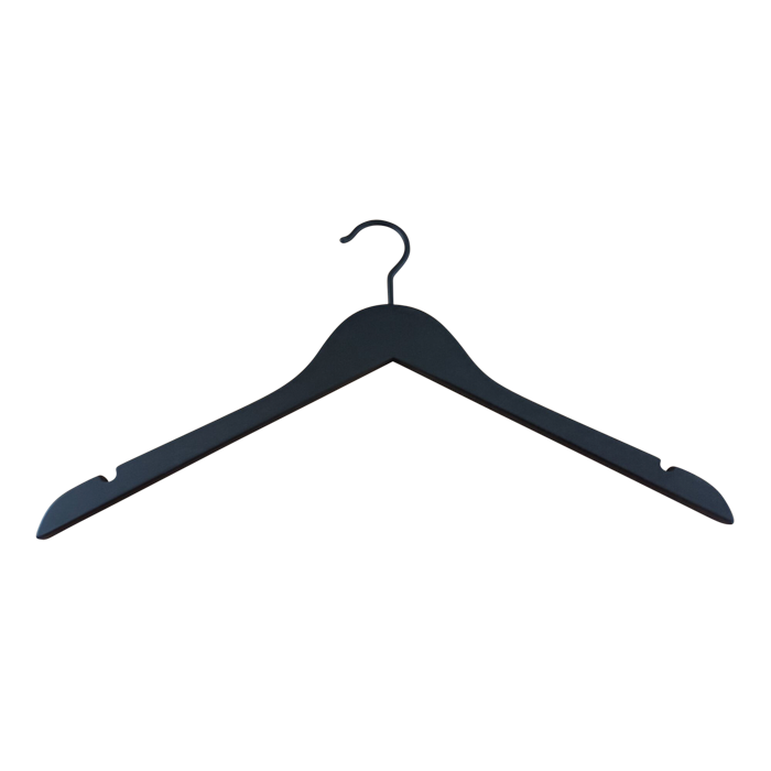 Træbøggja, massiv, flatur, til vaksna, við gummi og hakki, uttan stong, svørt, 12 mm tjúk, 45 cm