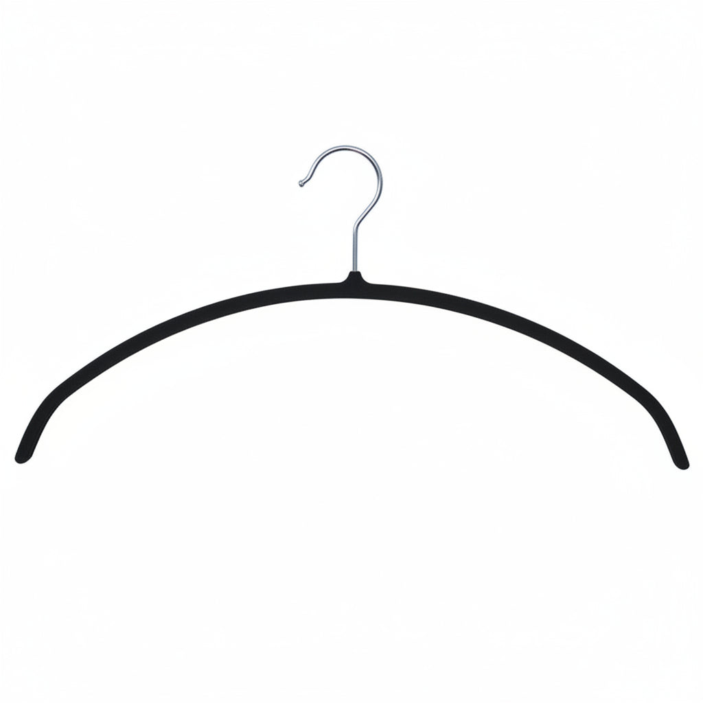 Strikbøjle, dame & junior, buet, skridsikker, med gummi, sort, 41 cm