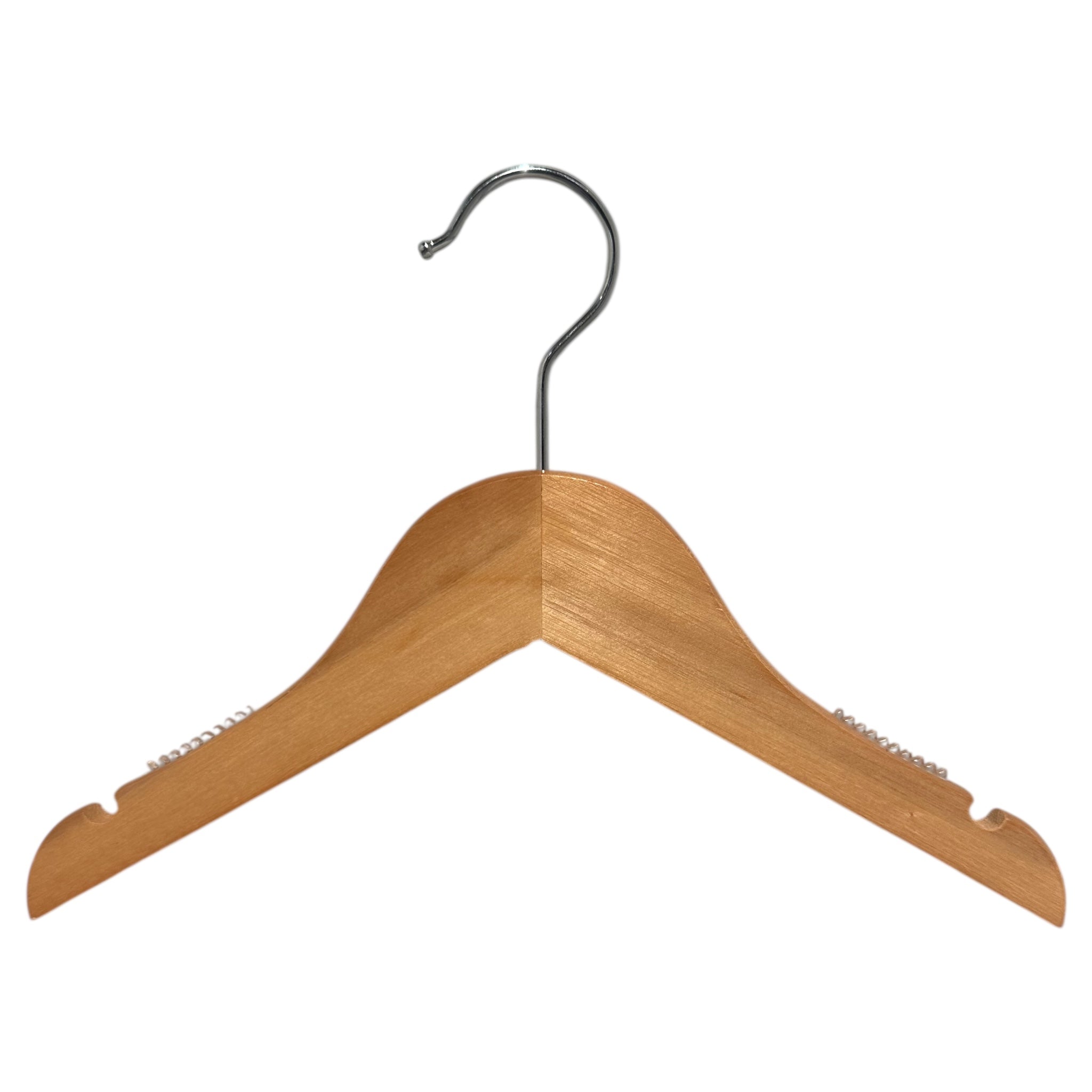 Viðarherð, massívur, flatur, barn, með hakki og án stöng, náttúrulegur, 27 cm