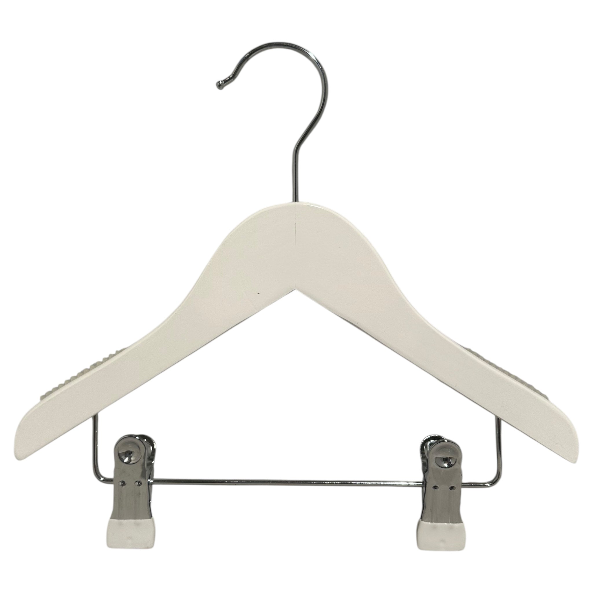 Viðarherðar, massívar, flatar, barnalegur með krampa, hvítur, 27 cm