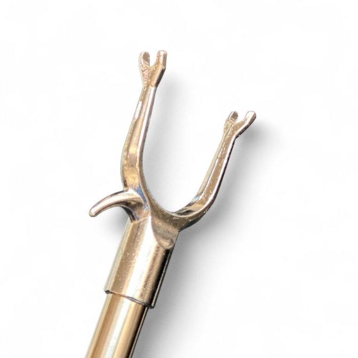 Bøjlefanger, forskydelig, aluminium, 77-170 cm. Metal gaffel og ophængskrog.