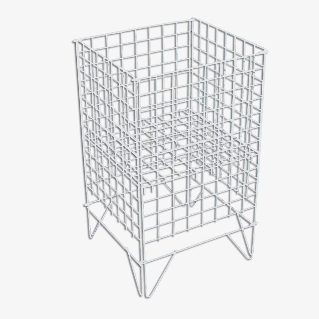 Nancy I salgskurv med justerbar bund – hvid, 42 x 42 x H75 cm