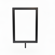 Sign frame, A5, metal, titanium.