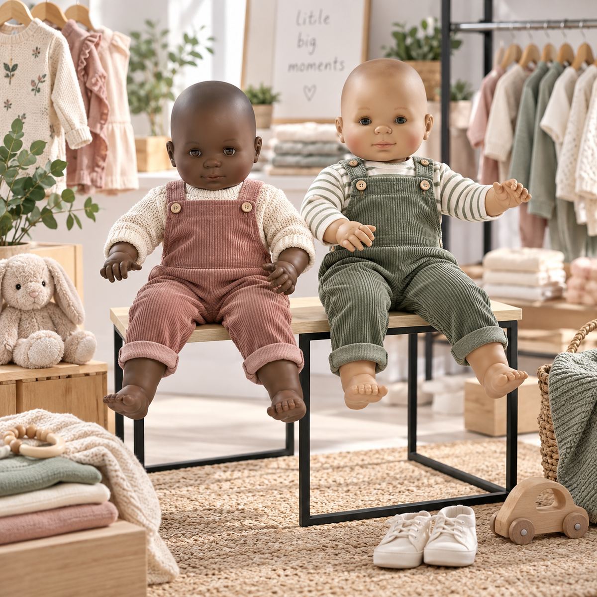 Baby mannequin. H 60 cm. Light skin tone