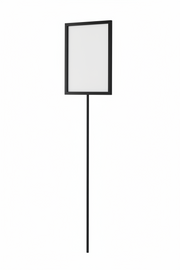Sign holder, A4, for joystick stand, black, 80 cm