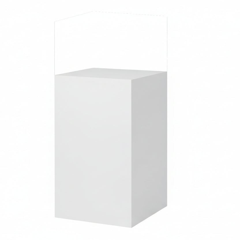 Podie. White melamine. 40 x 40 x H75 cm.