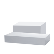 Podie-sett til mannekinir, sett við 2 stk., hvítt. Lágt