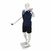 Sport damemannequin, golf - hvid