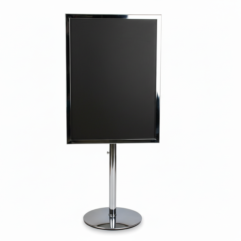 Menukortholder, A4, krom