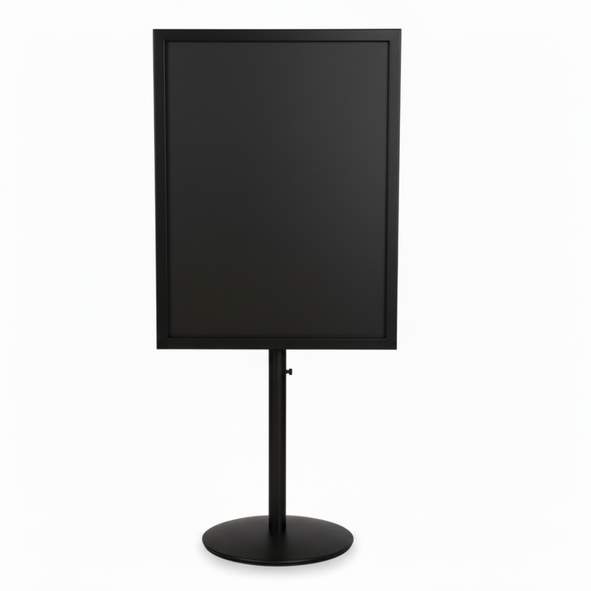 Menukortholder, A4, sort