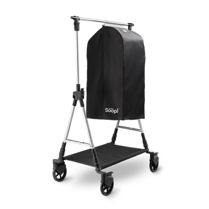 Soopl - Medium taskur - Kollektionspose við koffertlúkking - svørt, 48 x 40 x H90 cm.