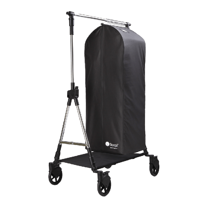 Soopl - XL pokar - samlingarpoki við kuffertloki - svørt, 48 x 40 x H126 cm.