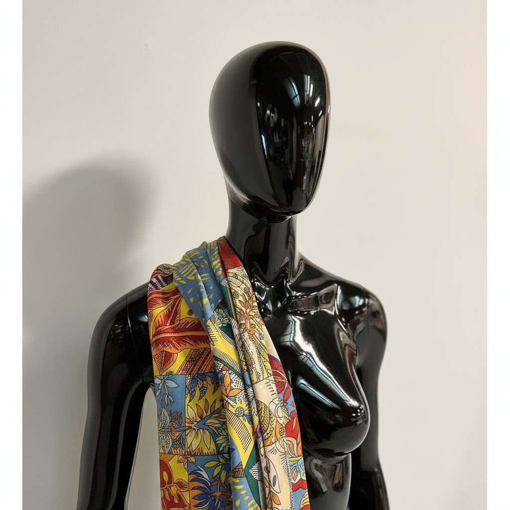 Faceless female mannequin. Black high-gloss with faceless head. Can be used with or without head. Model B