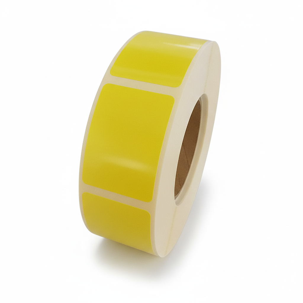 Labels - glossy neon yellow - 1,000 pcs.