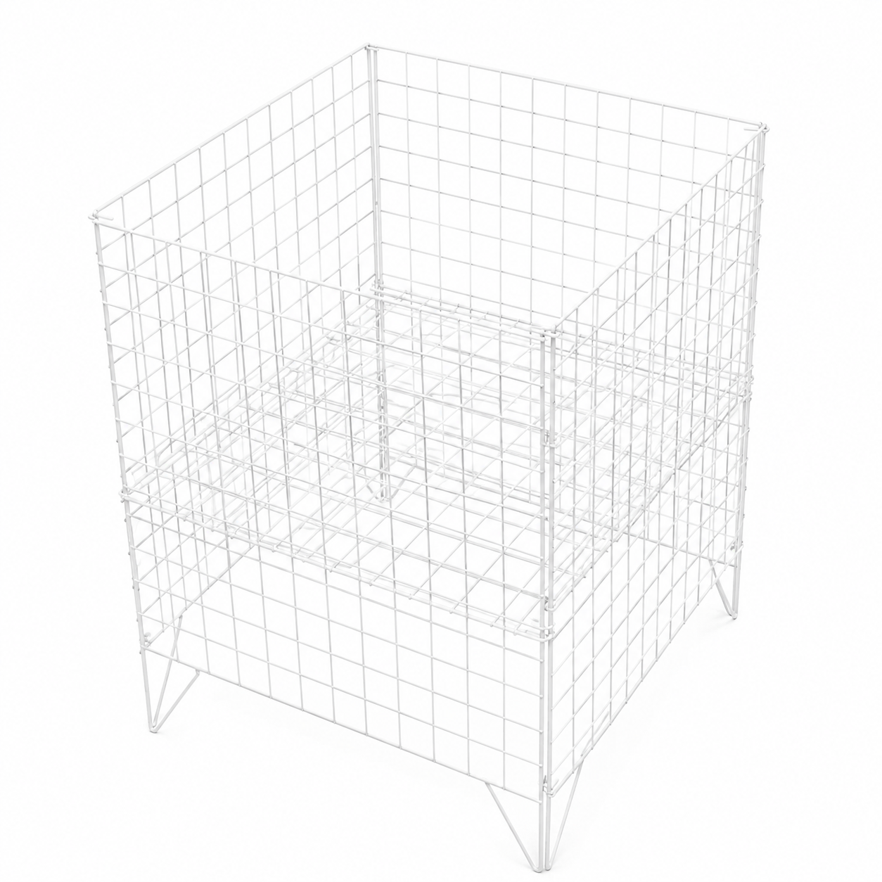 Varekurv - 62 x 62 cm, hvid. Nancy light