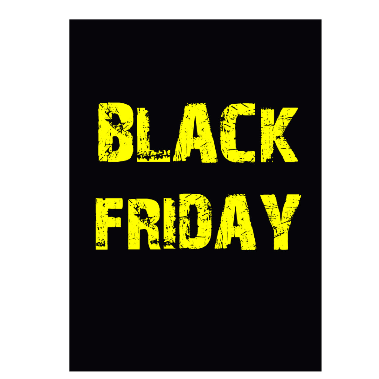 Poster. Black Friday, black and yellow, 50 x 70 cm