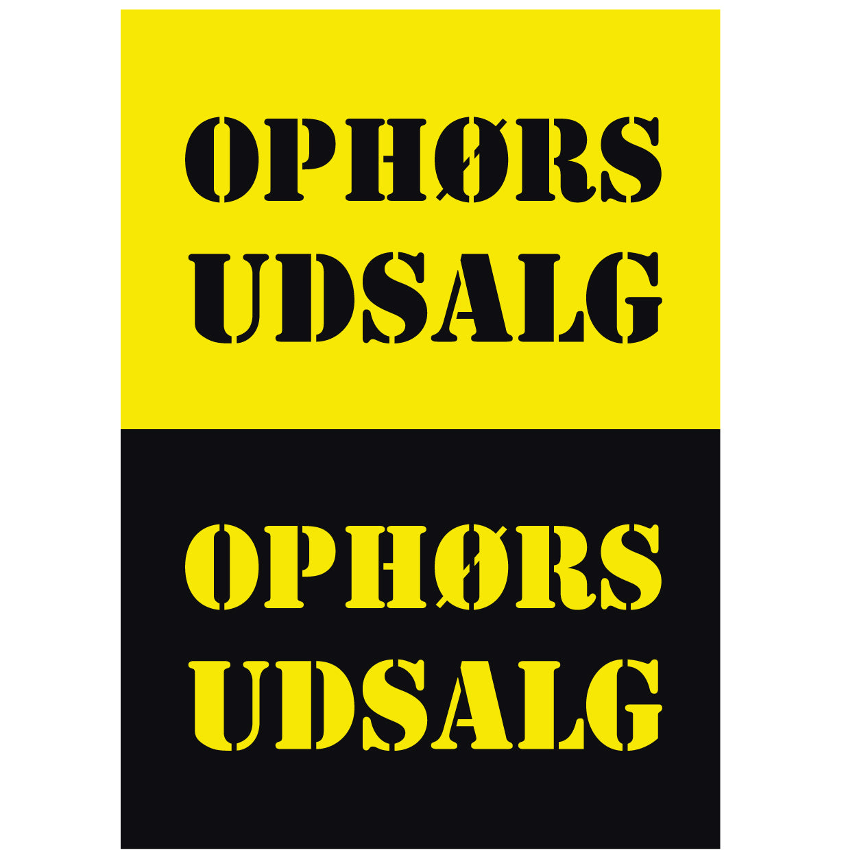 Poster. Closing down sale, yellow with black print, 50 x 70 cm