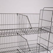 Skillerum til stabelkurv – mat sort, D39,8 x H21,2 cm