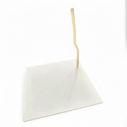 Fodplade med lægspyd 12,2 mm. til mannequin, metal. Hvid. 32 x 32 cm.