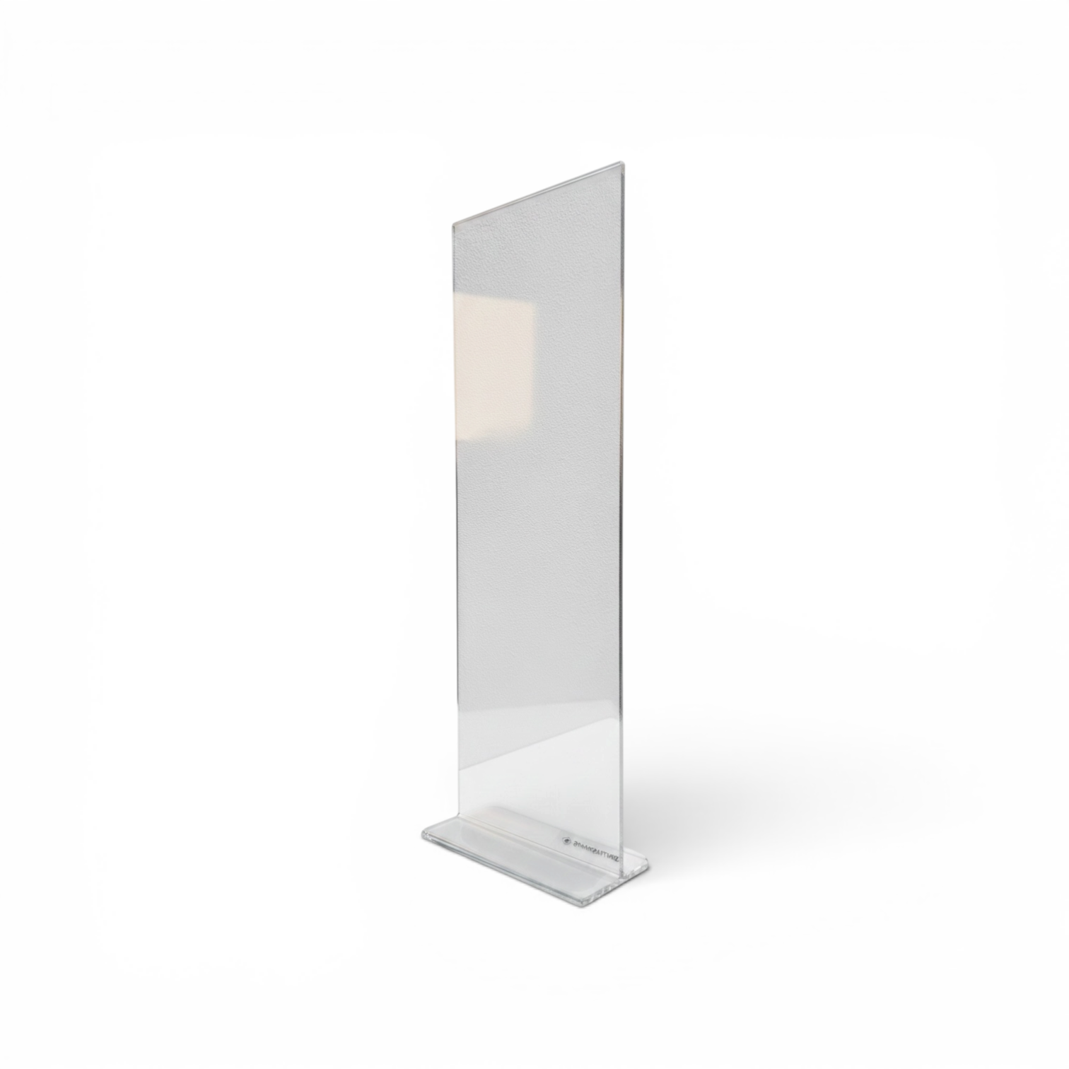 Skilteholder, ½ A4 høj, lige t/ bord, akryl