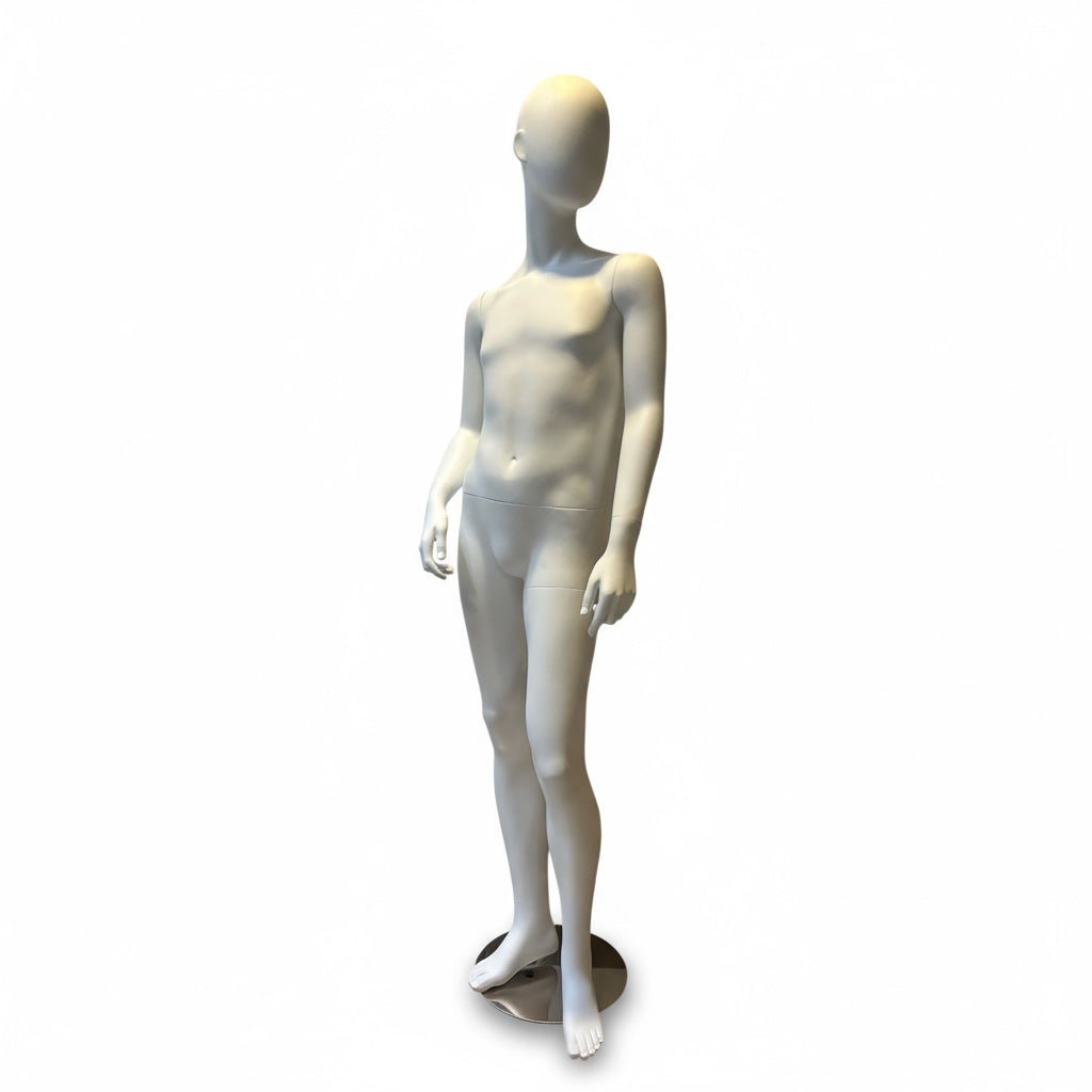 Child mannequin, 12–14 years, H 160 cm, with head. White