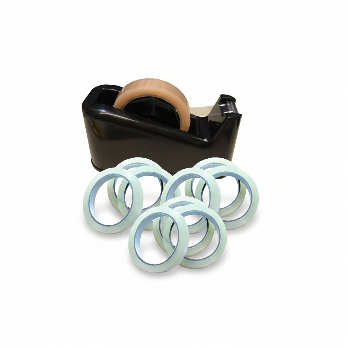 1 table dispenser - incl. 10 rolls clear tape