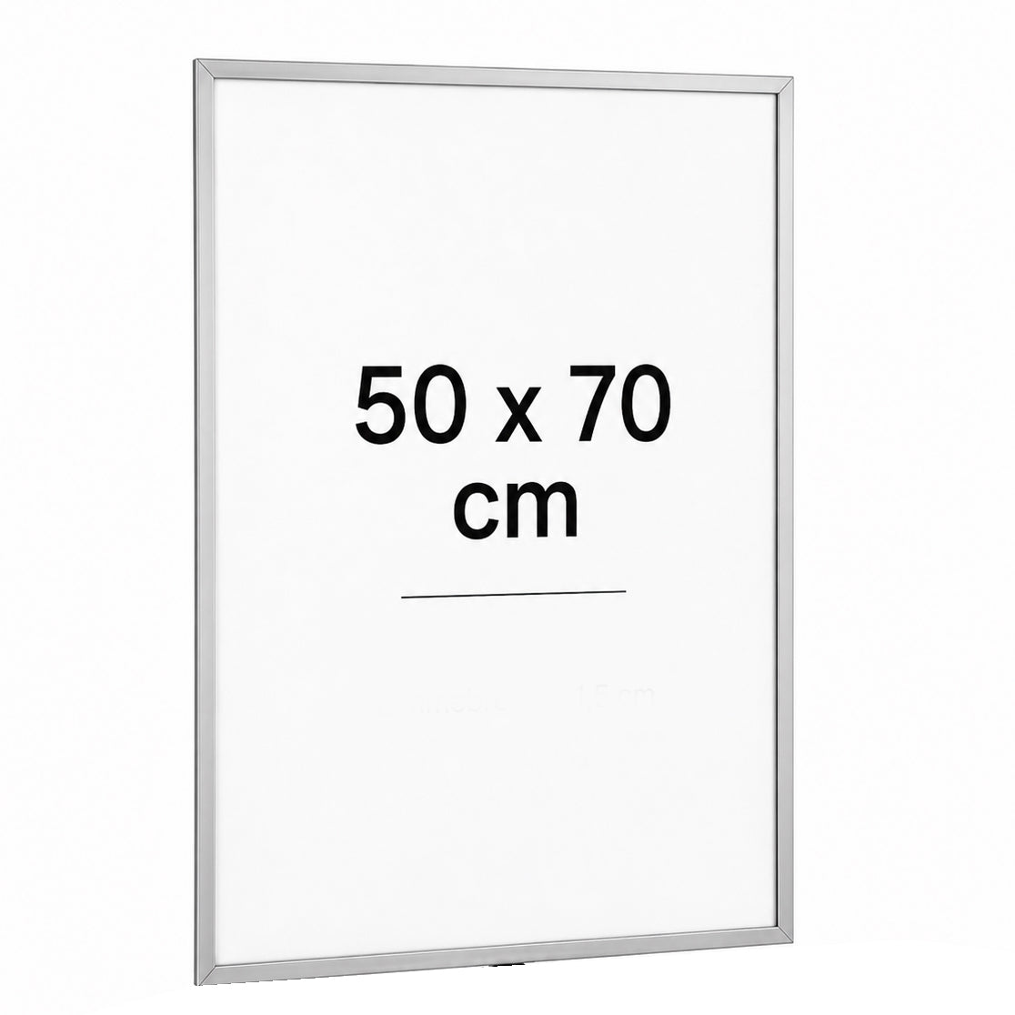 Snapramma 50 x 70 cm, skorin horn – alu, smalur rammi 1,5 cm.