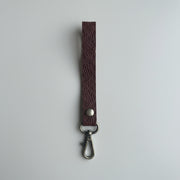 Leather strap, cognac. Narrow version. 1.6 x 17 cm. Jeans hook