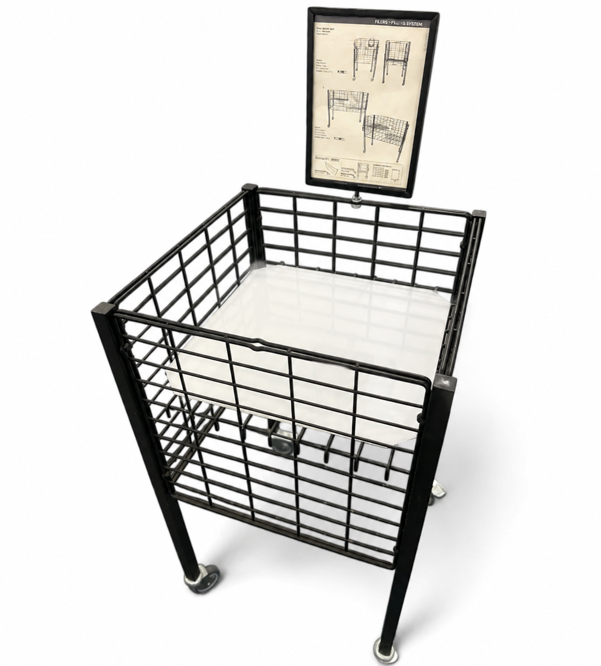 Plastic sheet, frosted, 44 x 44 cm. Bottom shelf for Boxer