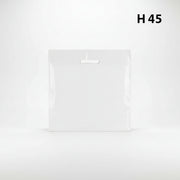 Stor hvid plastpose med forstærket håndtag