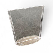 Menukortholder, A5, dobbeltsidet på oval fod, akryl