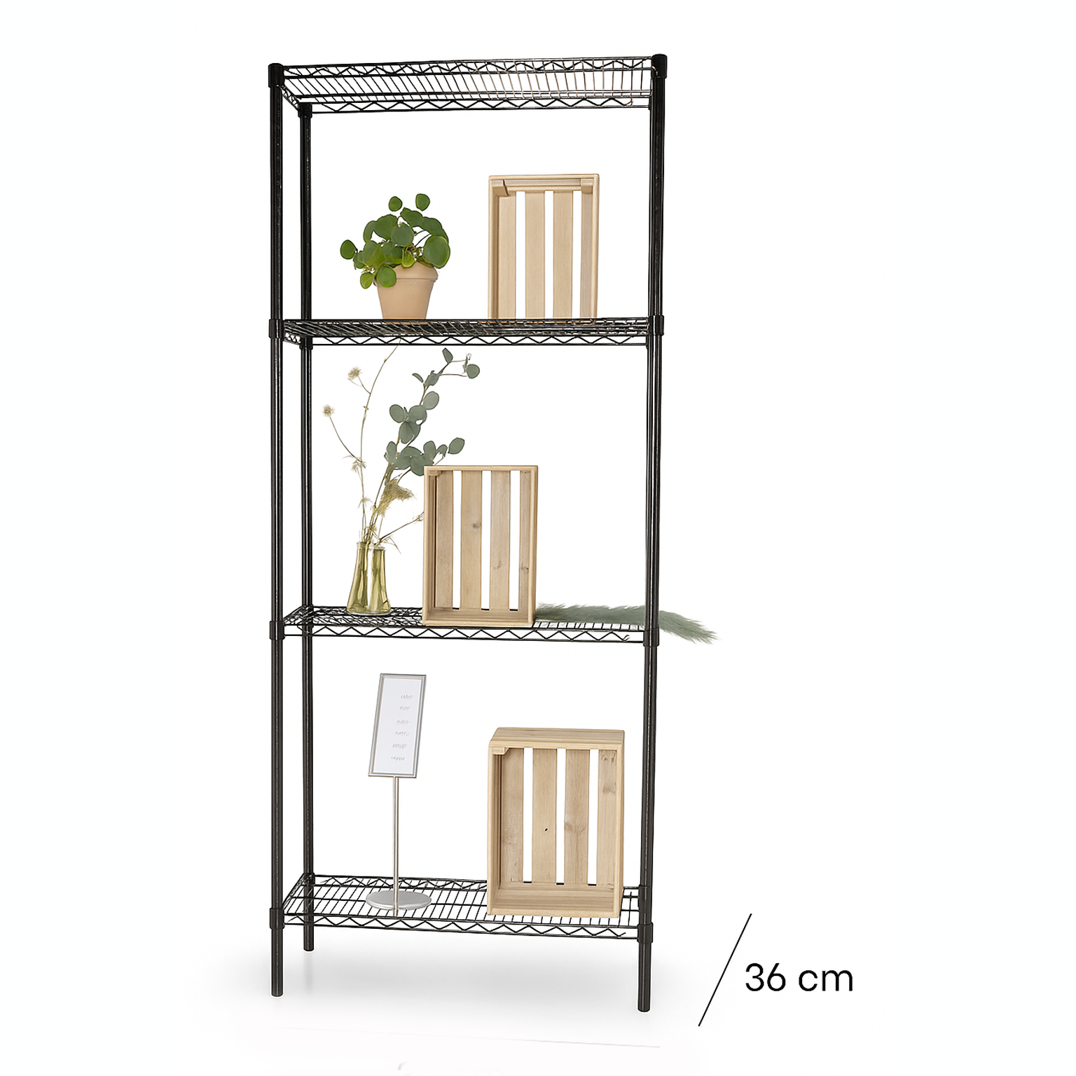 Reoli - TUBO (B 91 x D 36 x H 220 cm.) - Svørt