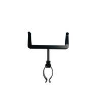 Sign holder for oval tubes, with clip, black, H11 cm