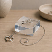 Display block, clear acrylic, 7.5 x 7.5 x H4 cm, for jewelry